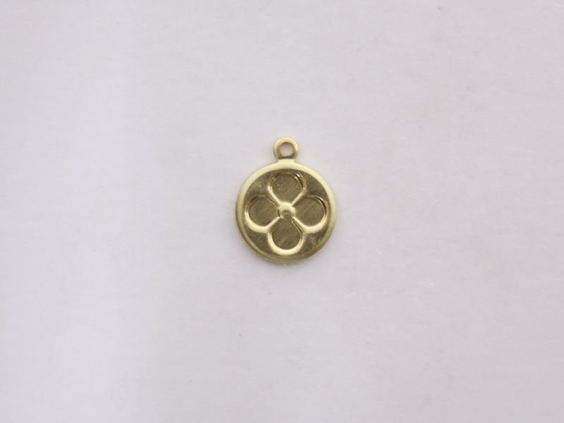 Round Lv with Flower 9mm with Bail