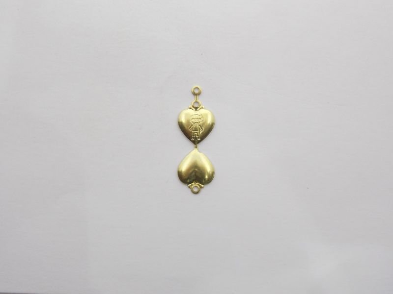 Heart Double 10mm with Boy for Fold (1-362nova)