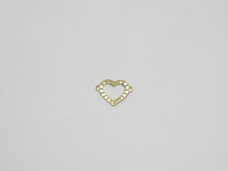 Heart 10mm Openwork Diamond-cut with 2 Jump Ring for Bracelet
