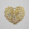 Photo-etched Heart Openwork with Bow 17mm
