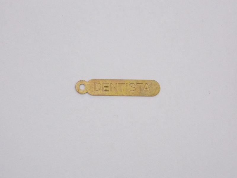 Photo-etched Profession Plate Dentist 16x4mm