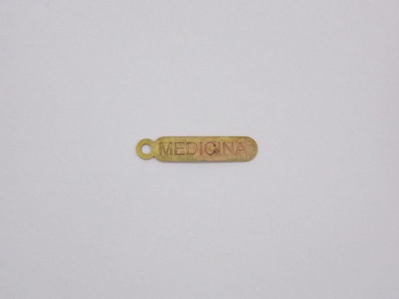 Photo-etched Profession Plate Medicine 15x4mm