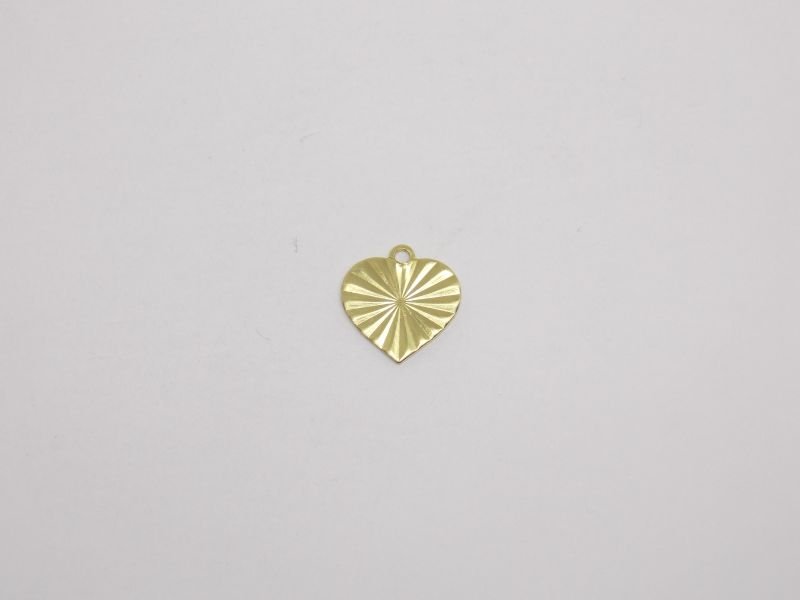 Heart 10mm Diamond-cut with Bail