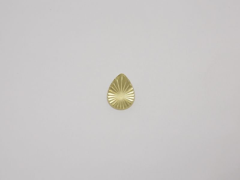 Drop 10mm Print Diamond-cut without Bail