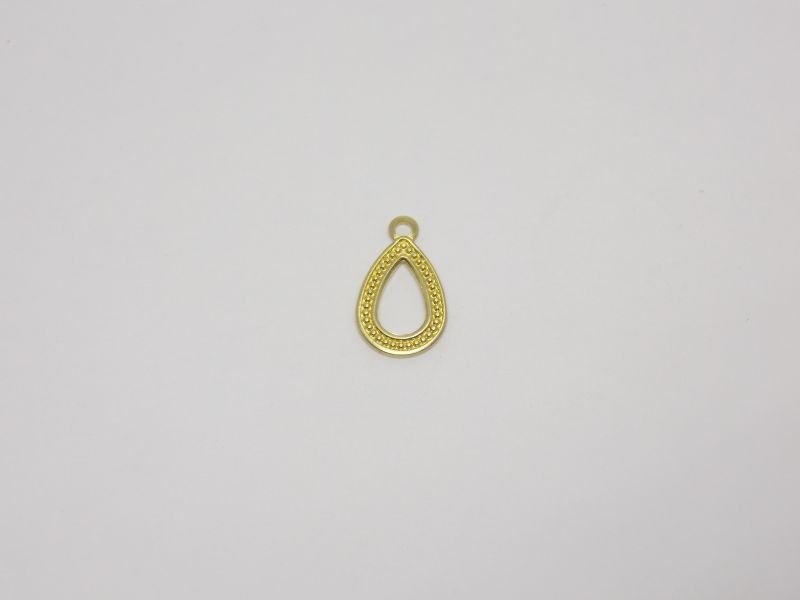 Drop 10mm Openwork Stamped Small Ball with Bail