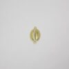 Cowrie Shell 12mm Openwork Middle with 1 Bail Top 1 Bottom Edge Diamond-cut