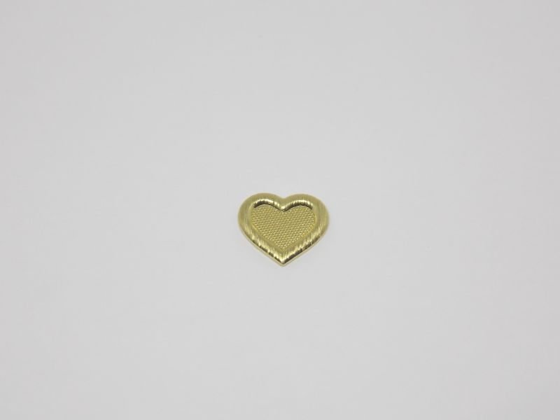 Heart 10mm Edge Sanded Center Textured without Bail