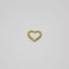Heart 10mm Edge Textured Center Openwork without Bail