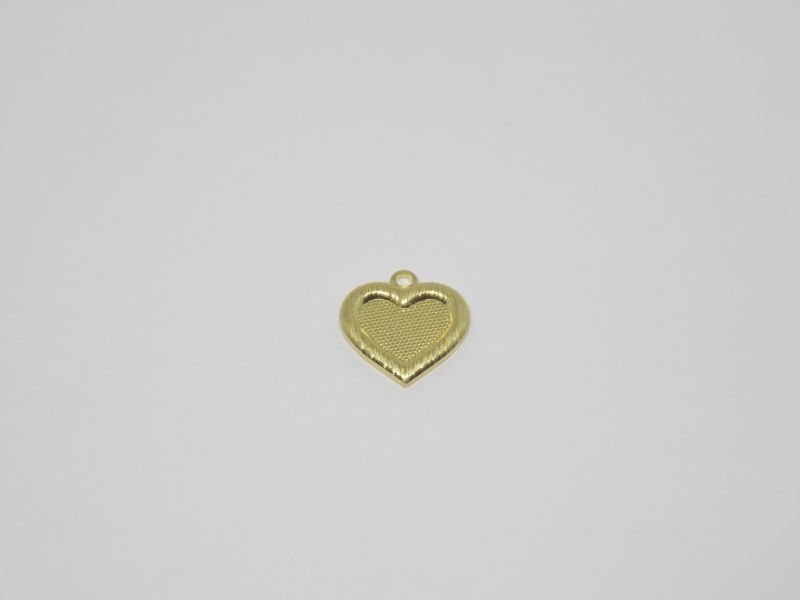 Heart 10mm Edge Sanded Center Textured with Bail