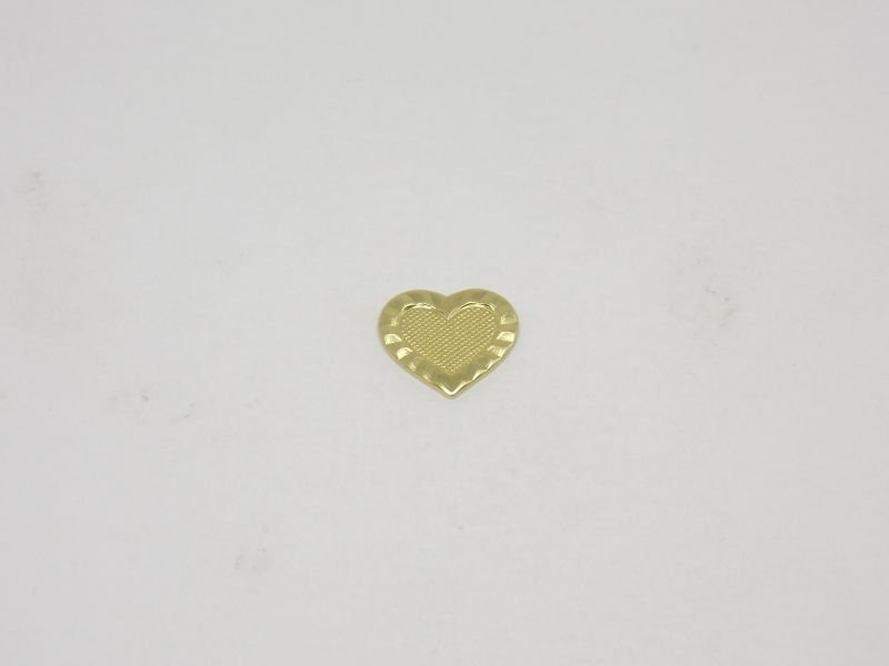 Heart 10mm Edge Stamped without Openwork without Bail