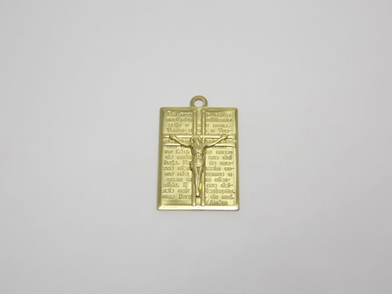 Rectangle 28mm with Christ Father Our with Bail