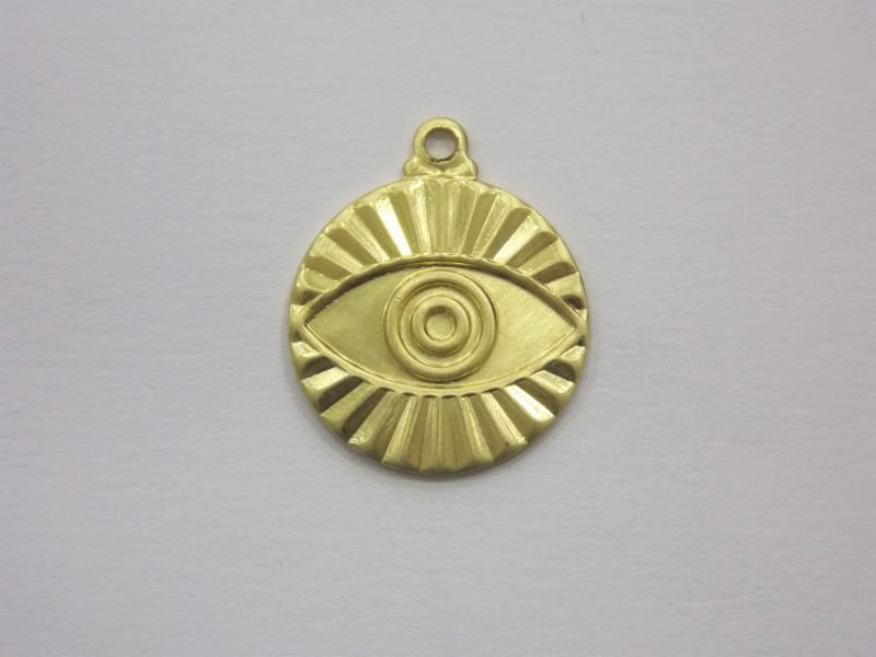 Round Eye Greek 15mm Diamond-cut with Bail(new 3)