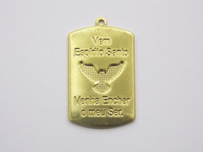 Plate Rounded 20mm Spirit Saint Textured with 1 Bail