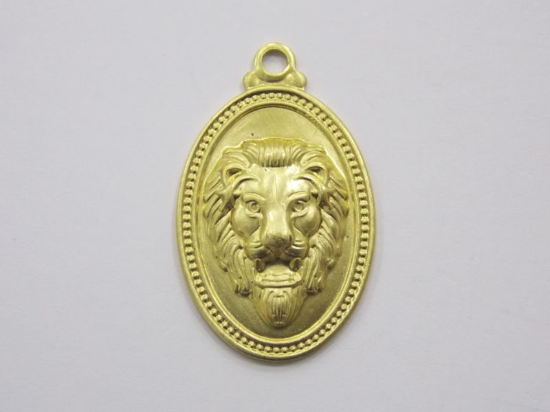 Oval 20mm Lion of Judah Edge Diamond-cut with 1 Bail
