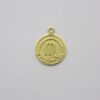Round 12mm Textured Zodiac Sign Scorpio with 1 Bail