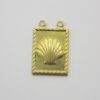 Scapular 17x13m Edge Twisted with Shell Stamped with 2 Jump Ring