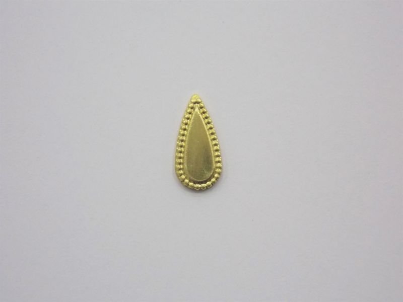 Small Drop 9mm Edge Stamped without Bail