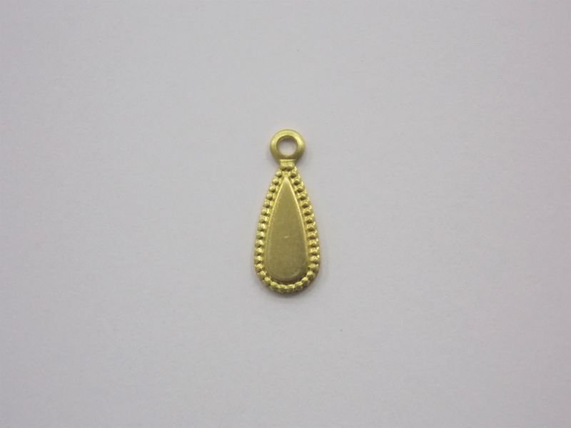 Small Drop 9mm Edge Stamped with Bail