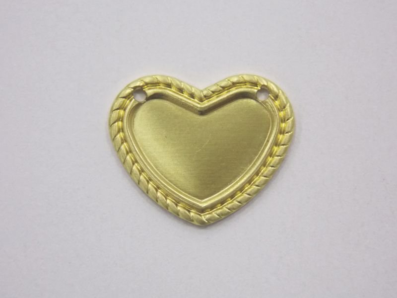 Heart 16mm Edge Twisted for Resin with 2 Holes for Choker