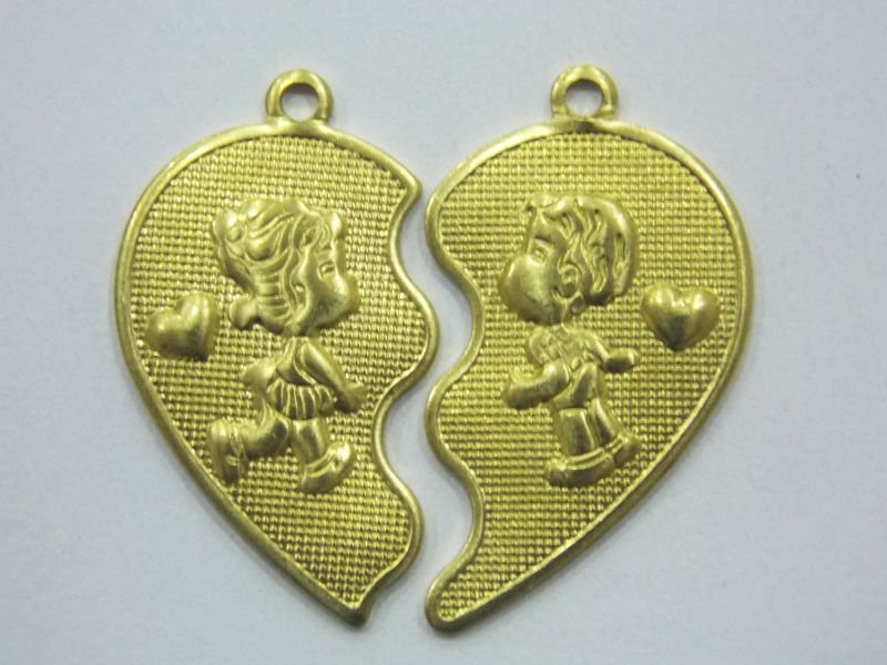 Heart Face Half 25x20m Couple Little Kiss (side Right/left