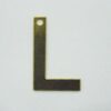 Photo-etched Letter L Plain 20mm with 1 Hole