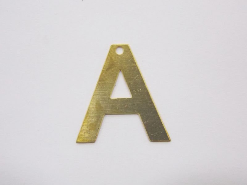 Photo-etched Letter A Plain 20mm with 1 Hole