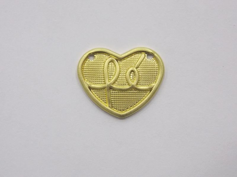 Heart 16x13mm (Faith) with 2 Holes Top for Choker