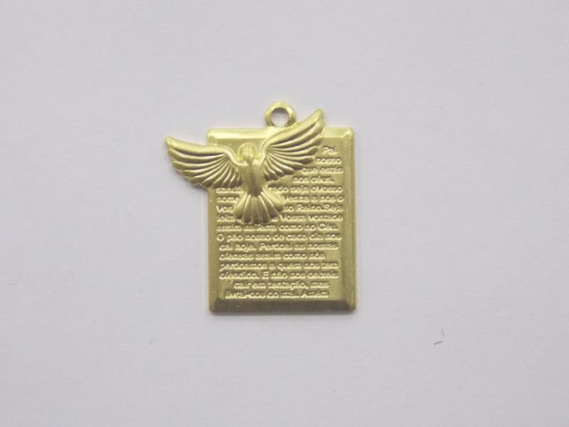 Rectangle with Spirit Saint 15mm with 1 Bail with Prayer Father Our