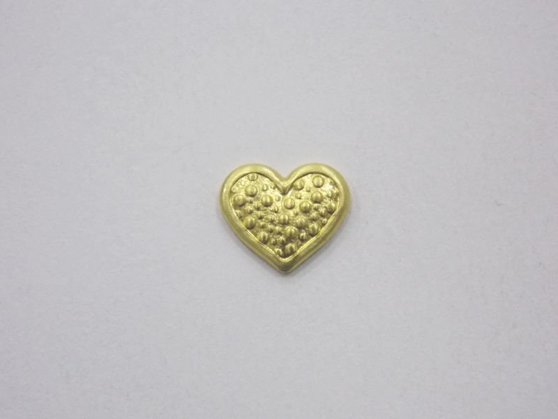 Heart 7mm Edge Plain with Small Balls without Bail
