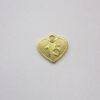 Heart 7mm Edge Plain Textured "15" with Bail