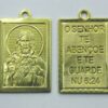 Square 1 Side S.c. Jesus 1 Side with Prayer with Jump Ring 28x20mm