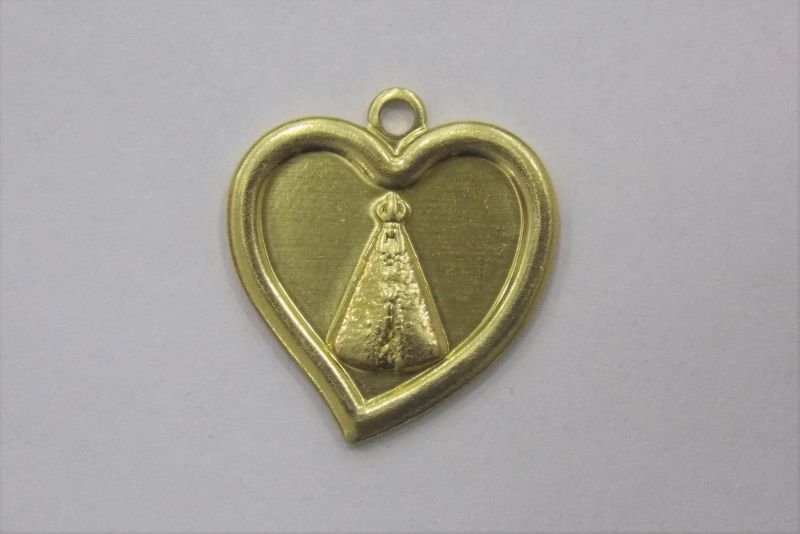 Heart Our Lady Aparecida 15x14mm