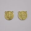 Round 12mm with Saint Benedict 2 Jump Rings for Scapular