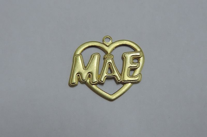 Pendant Heart Openwork 20mm with Mother with Bail