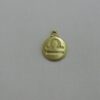 Round Zodiac Sign Libra 11mm Plain with Symbol Textured
