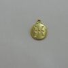 Round Zodiac Sign Fish 11mm Plain with Symbol Textured