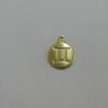 Round Zodiac Sign Gemini 11mm Plain with Symbol Textured