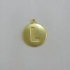Round 15mm with Letter L Textured with Bail