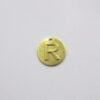 Round 11mm Textured Letter R$ 1 Hole Top