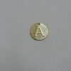 Round 11mm Textured Letter A 1 Hole Top