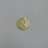 Round 11mm Textured Letter N 1 Hole Top