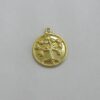 Pendant Round with Tree of Life Stamped 15mm