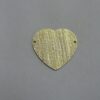 Heart without Openwork Sanded 20mm with 2 Holes Side