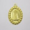 Oval 35mm Our Lady Aparecida with Edge Flowers with Bail