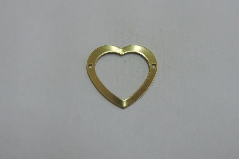Heart Openwork 20mm with 2 Holes Side