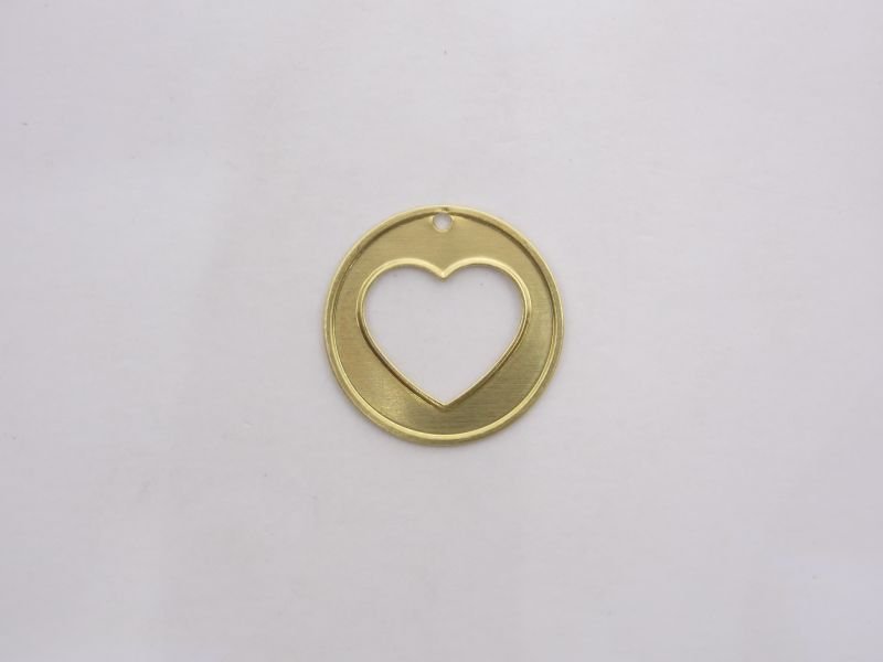 Heart Openwork Round 25mm with Hole Top Sheet 0,40