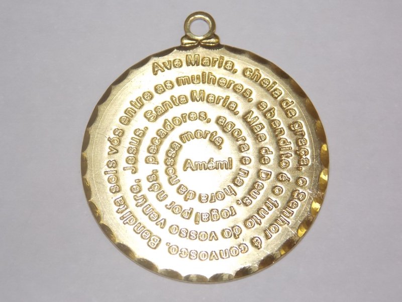 Medal 25mm Bird Mary with Edge Diamond-cut (Portuguese) Sheet