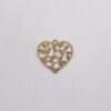 Photo-etched Heart with Leaves 15mm