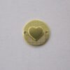 Round 11mm Textured with Heart 2 Holes Side