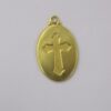 Pendant Oval with Cross Textured 24x14mm